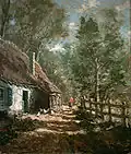 Old Farm in Brabant, oil on panel, 1957