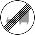 End of overtaking by goods vehicles prohibition