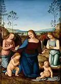 Perugino, The Virgin and Child with Saint John and two Angels