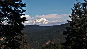View of Chaukhamba from the ridge