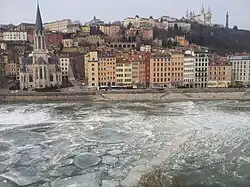 View over the Saône, Lyon city centre