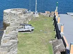 Viewing from tower to southern bastion