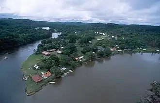 Aerial view of Camopi