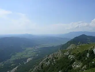3. The Upper Vipava Valley seen from the Nanos Plateau