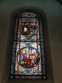 Window depicting Saint Francois de Sales preaching