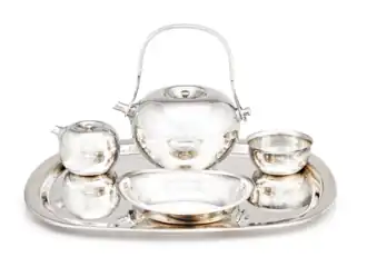 Silver-plated brass set by Vivianna Torun Bülow-Hübe, 1960