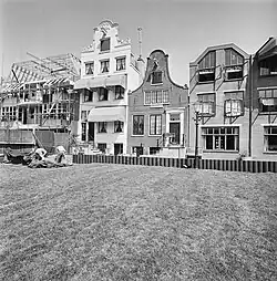 Facades on Bickerseiland on the Bickersgracht, 1976