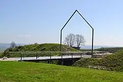 Frame showing main entrance gate dimensions