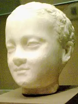 A head of a child, fifth century BC, from the Temple of Eshmun