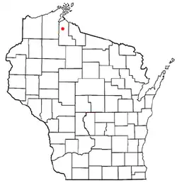 Location of Marengo, Wisconsin