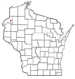 Location of Sand Lake, Wisconsin