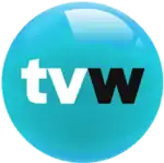 A 3D-like blue ball image with the text "tvw" superimposed on its center in lower-case letter; the "tv" text is black, while the "w" is in white text.