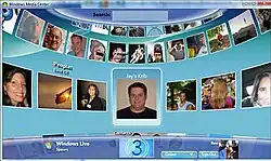 A screenshot of Windows Live for TV