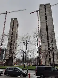 WTC 1 and 2 in early 2021 during their reconstruction