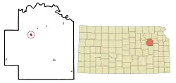 Location within Wabaunsee County and Kansas