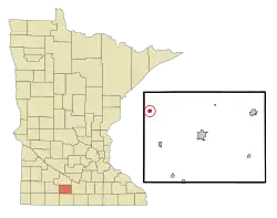 Location of Darfur, Minnesota
