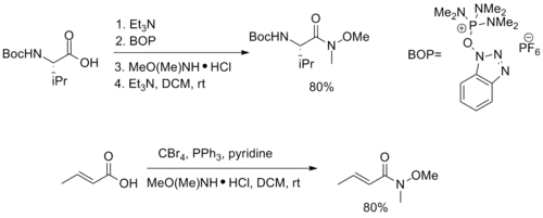 Example of Syntheses from Carboxyllic Acids