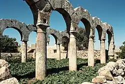 West Church, Burj Haidar (برج حيدر), Syria - Nave colonnades, view from southwest