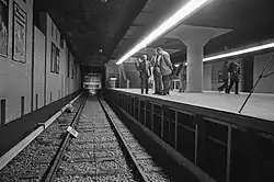People on the platform 5 years before opening