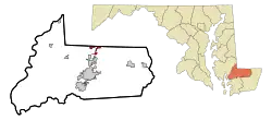 Location of Delmar, Maryland
