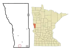 Location of Tenney, Minnesota