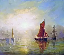 Fishing Boats in a Calm