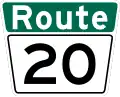 Route 20 marker