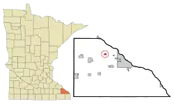 Location of Rollingstone, Minnesota