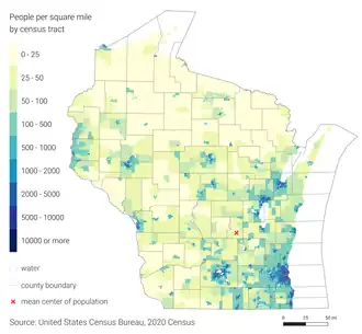 Image 59Wisconsin 2020 Population Density Map (from Wisconsin)