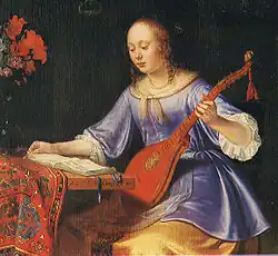 Woman with a cittern, 1677
