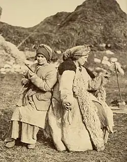 Women from Chernihiv region Ukraine wearing kozhukhs