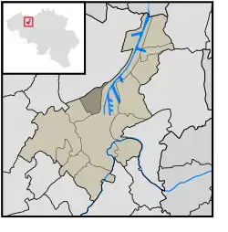 Location of Wondelgem in Ghent