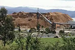 Woodchips await export to Japan from the Harris-Daishowa mill near Eden.