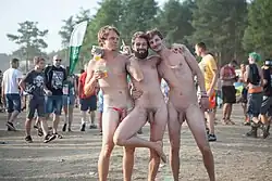 Image 28Nude men at the Przystanek Woodstock festival, 2014 (from Naturism)