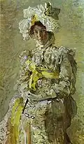 Mikhail Vrubel: Nadezhda Zabela-Vrubel – Artist's wife in a stage dress 1898