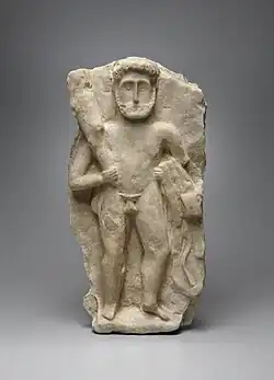 Relief depicting Hercules, Dura-Europos; local, provincial style