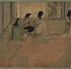 Humorous scene depicting a doctor's mistake, Yamai no Sōshi [fr], 12th century