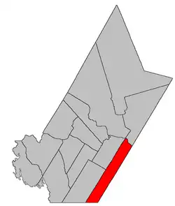 Location within York County, New Brunswick. map incorrectly includes Fredericton in New Maryland