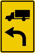 Junction for Truck (turn left ahead)