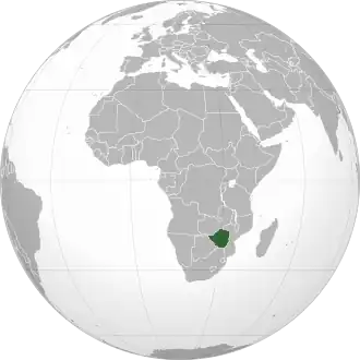 Location of Rhodesia