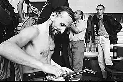 Zvuki Mu before a show in Vilnius, 1988