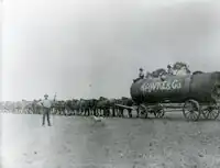 Boiler from Winnecke depot being transported by a team of horses, 1905