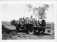 Kurt and his truck ‘The Bittser’ and Alec Conway, date unknown