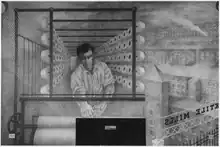 One of 13 murals in fresco in the series Resources of America (1939) by Ben Shahn and Bernarda Bryson Shahn for the Bronx General Post Office